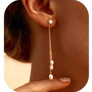 Dainty Pearl Drop Earrings